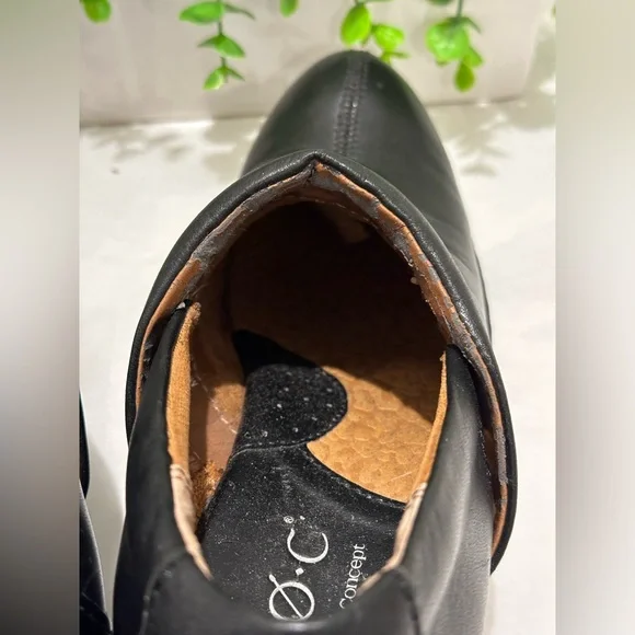 BOC Born Clogs Womens 7,5 Black Leather Block Heel Mules Shoes BC9546 - Picture 8 of 10